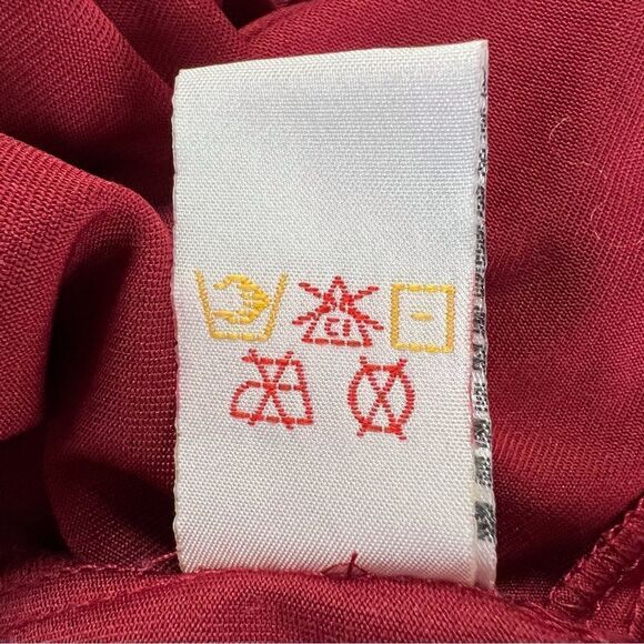 Vintage 90s Y2K Red Sheer Overlay Sequin Cap Sleeve Midi Dress 1 - Picture 11 of 11